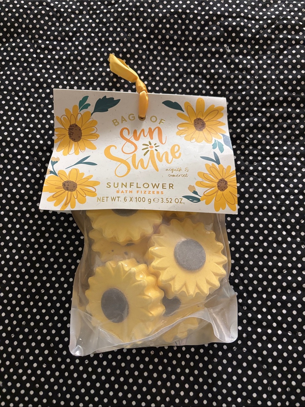 Sunflower Bath Fizzers - Yellow Sunflower Design